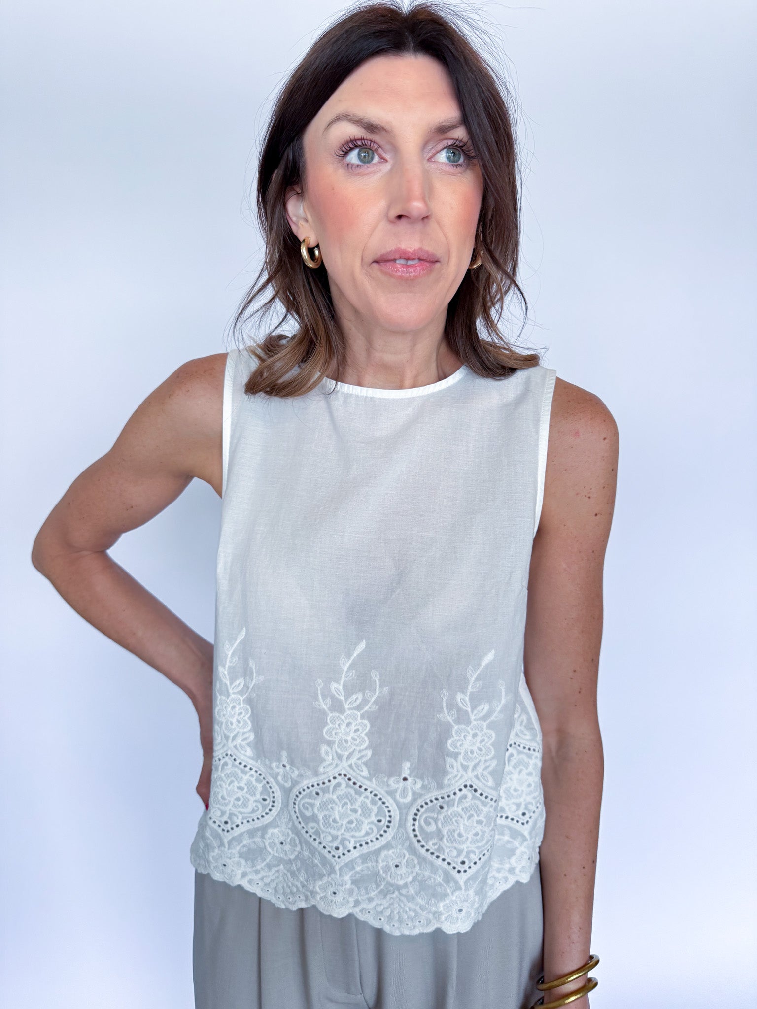 BEASLEY TOP-WHITE
