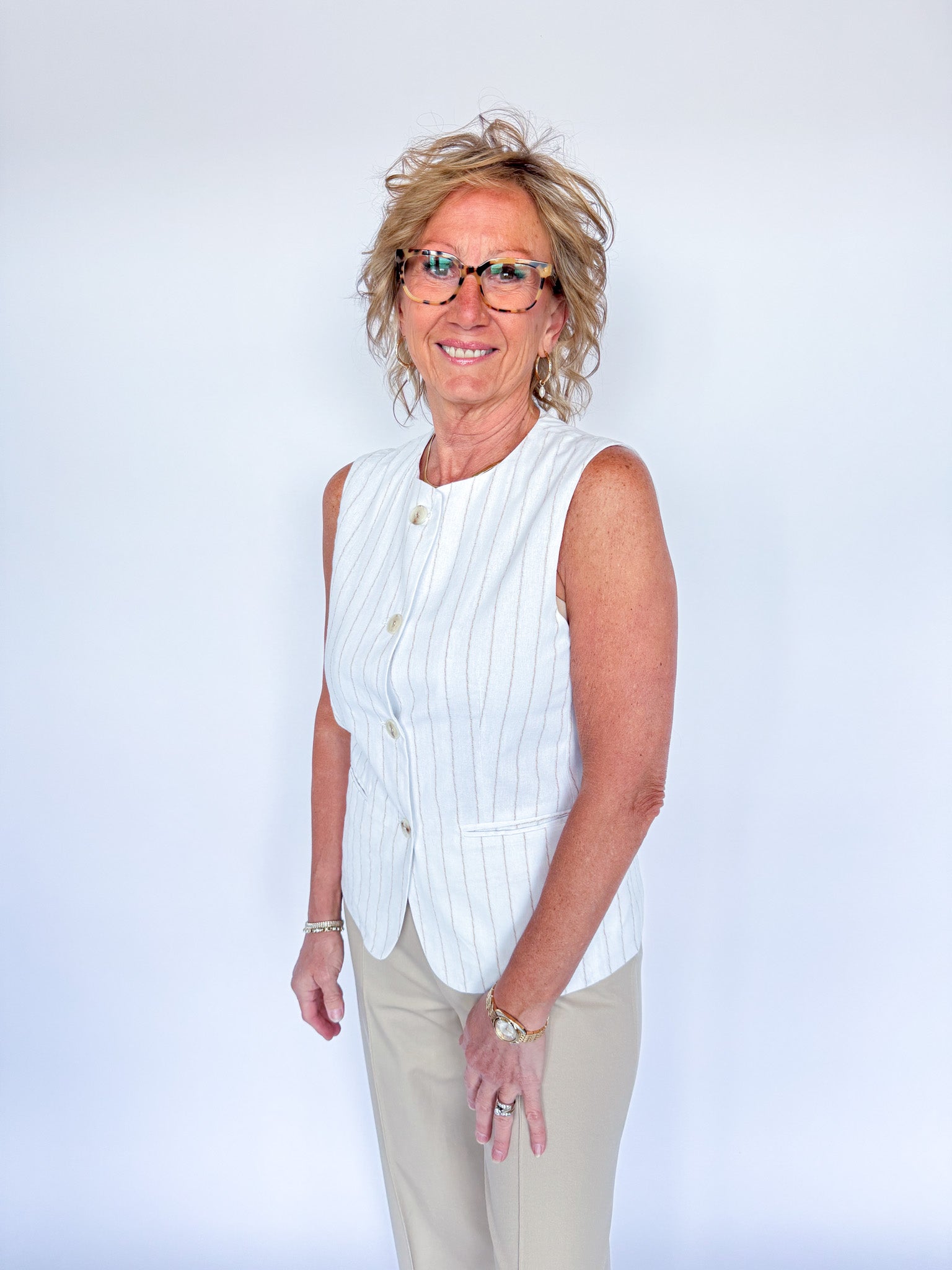 GILET VEST-CREAM