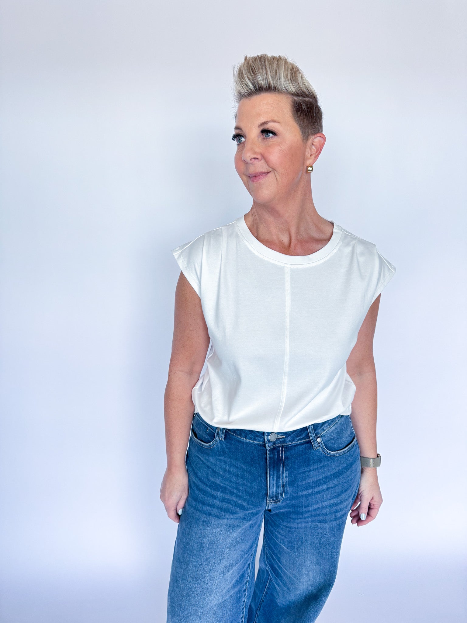 CASEY TOP-IVORY