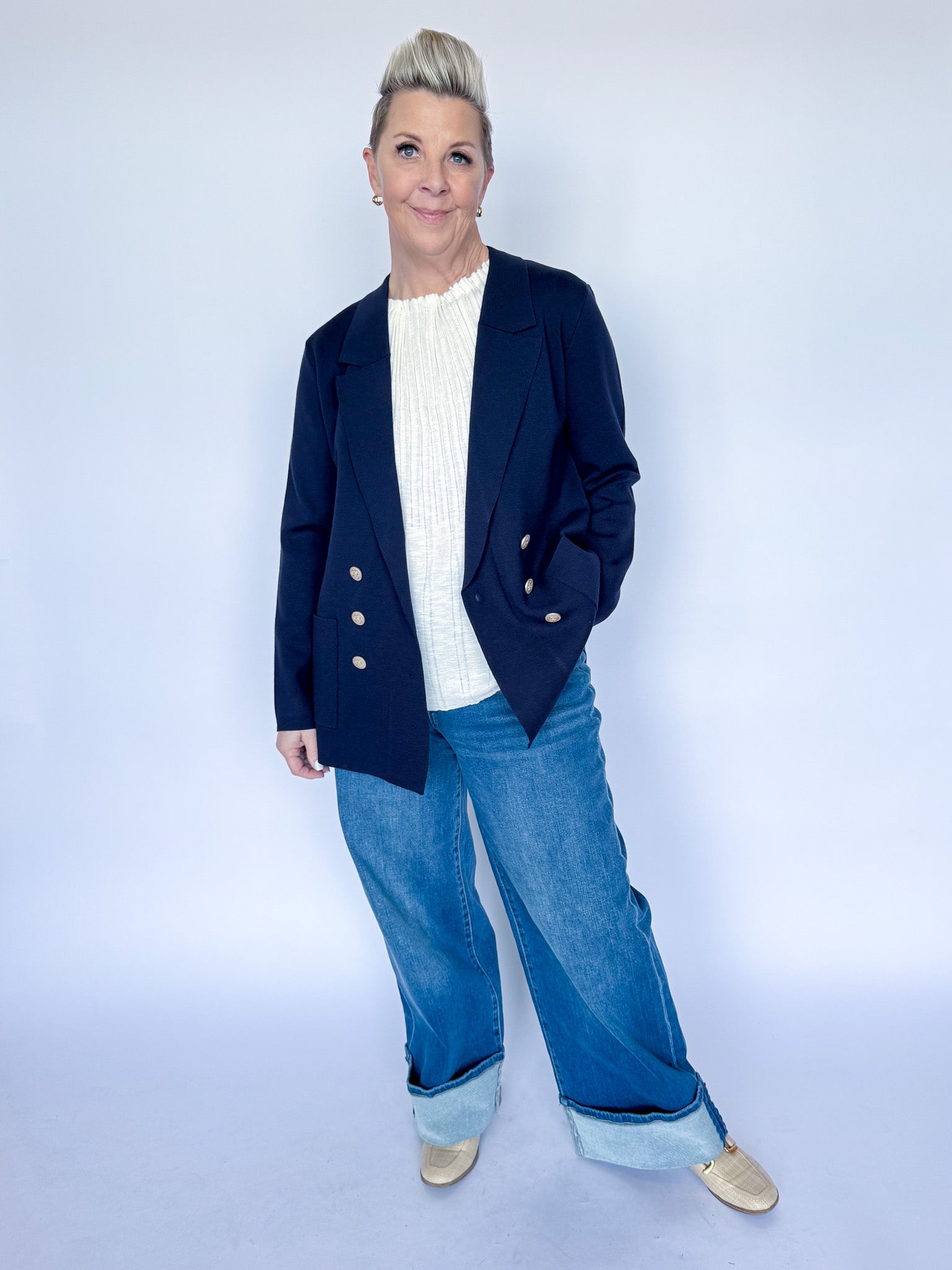 JOELLE BLAZER-NAVY