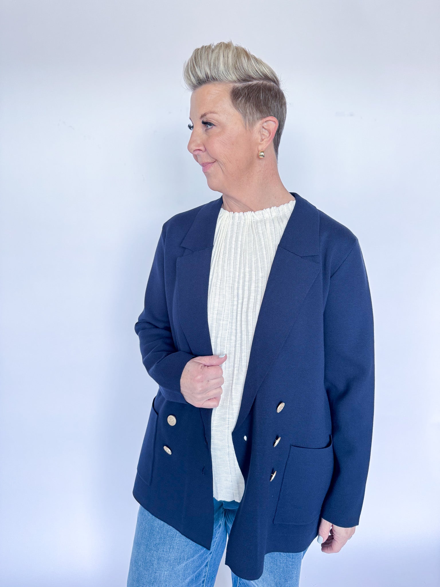 JOELLE BLAZER-NAVY