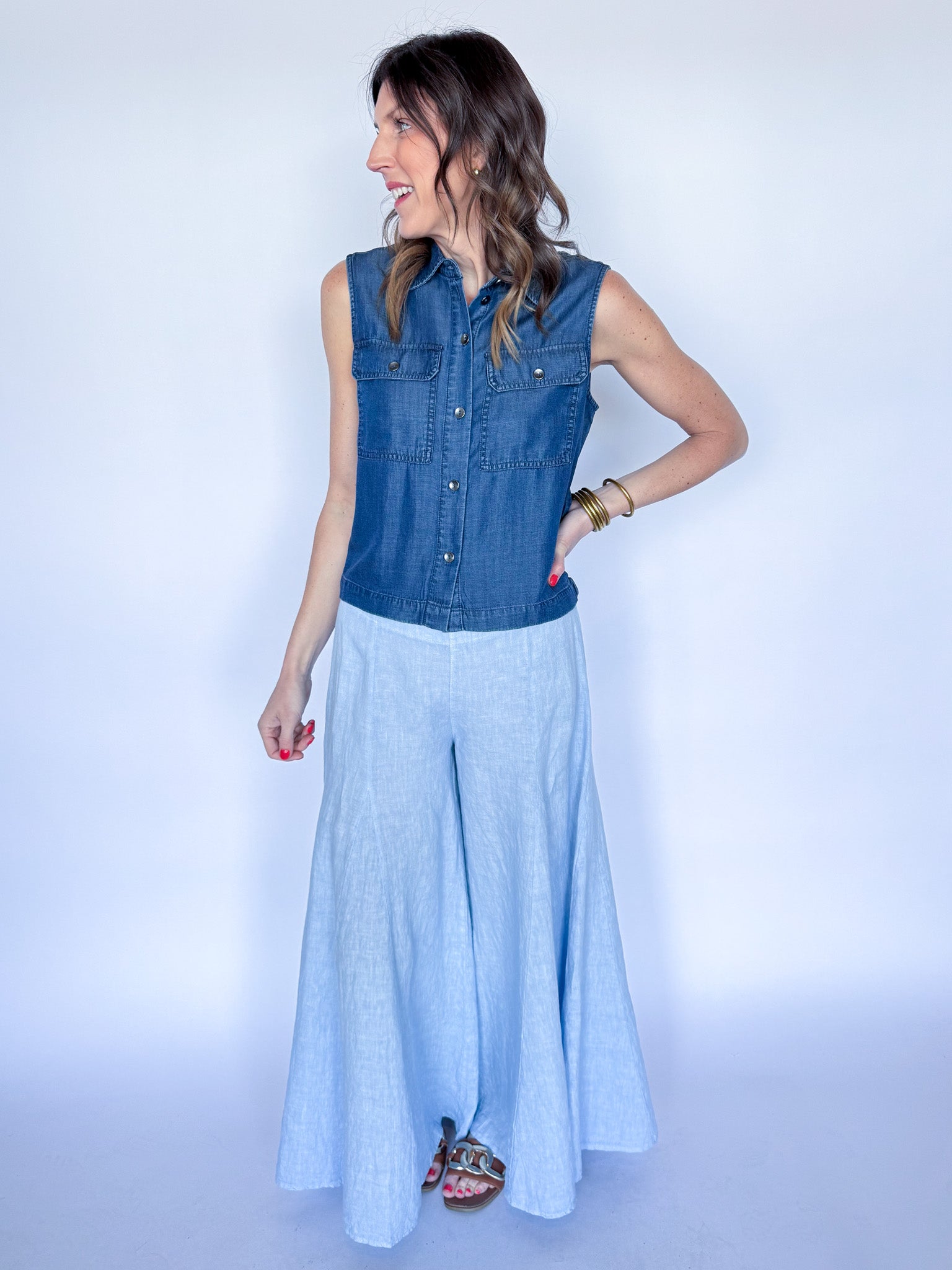 KRISTA PANTS-BLUE