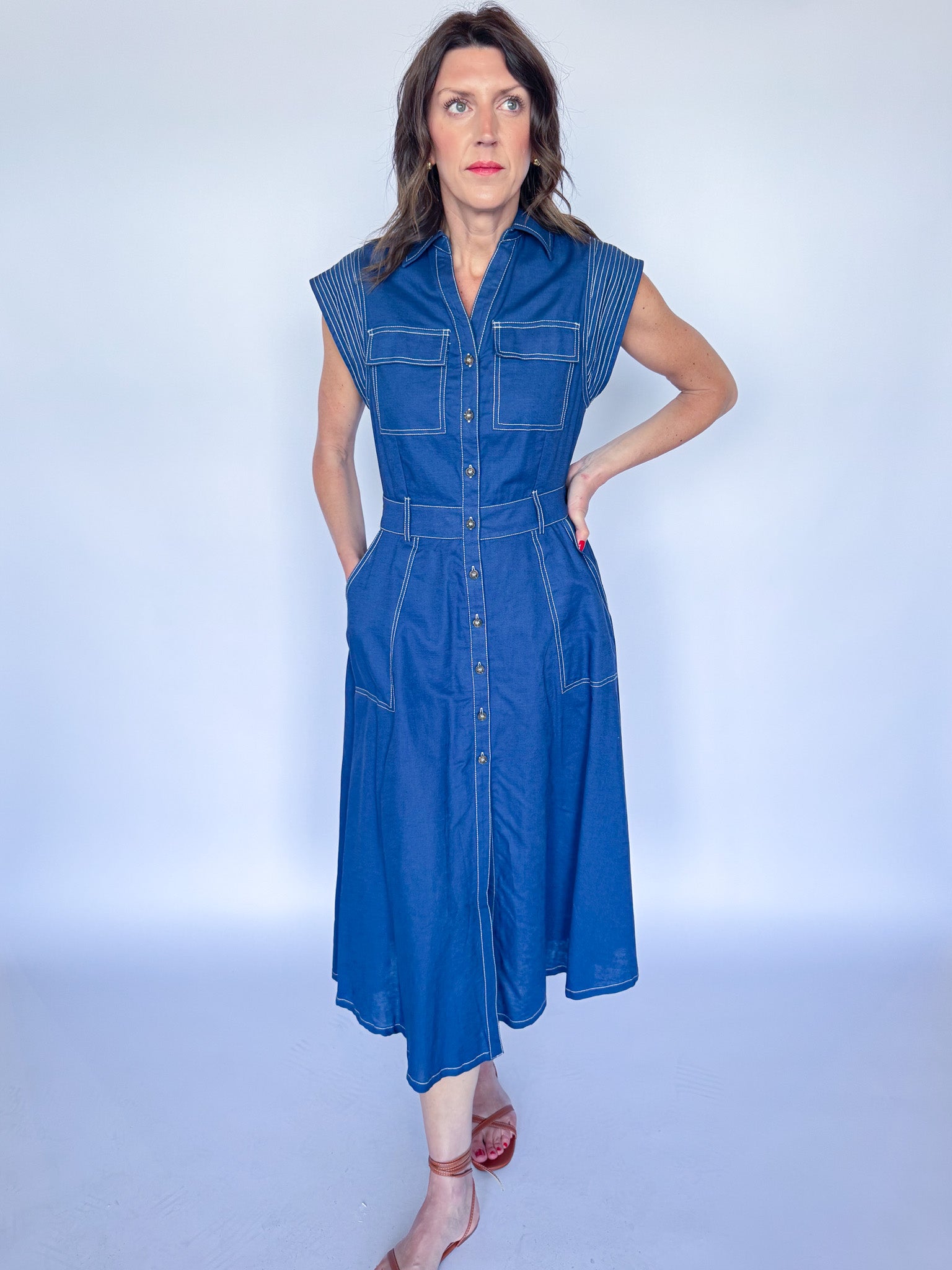 LANA DRESS-NAVY
