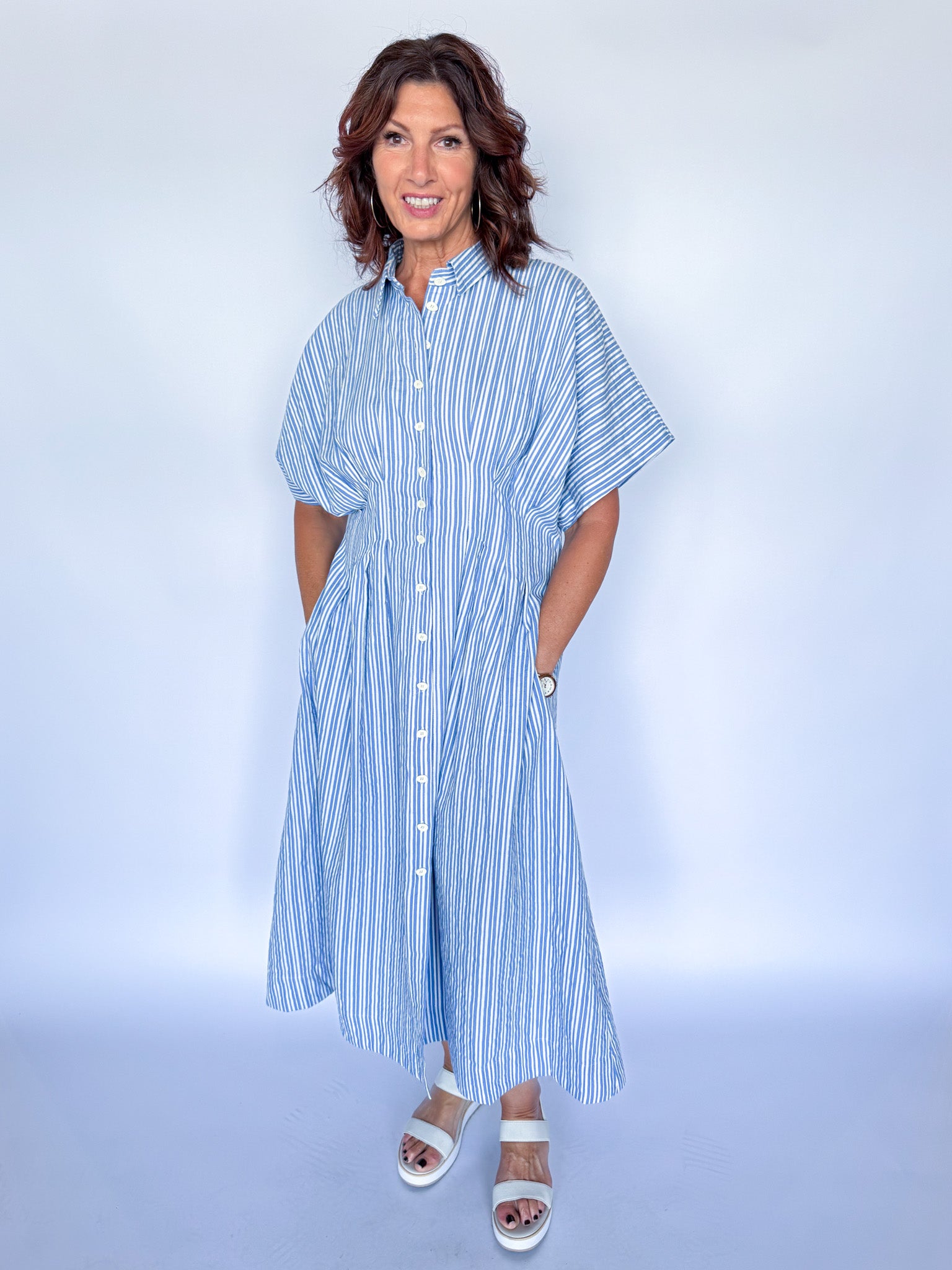 ASTER DRESS-BLUE