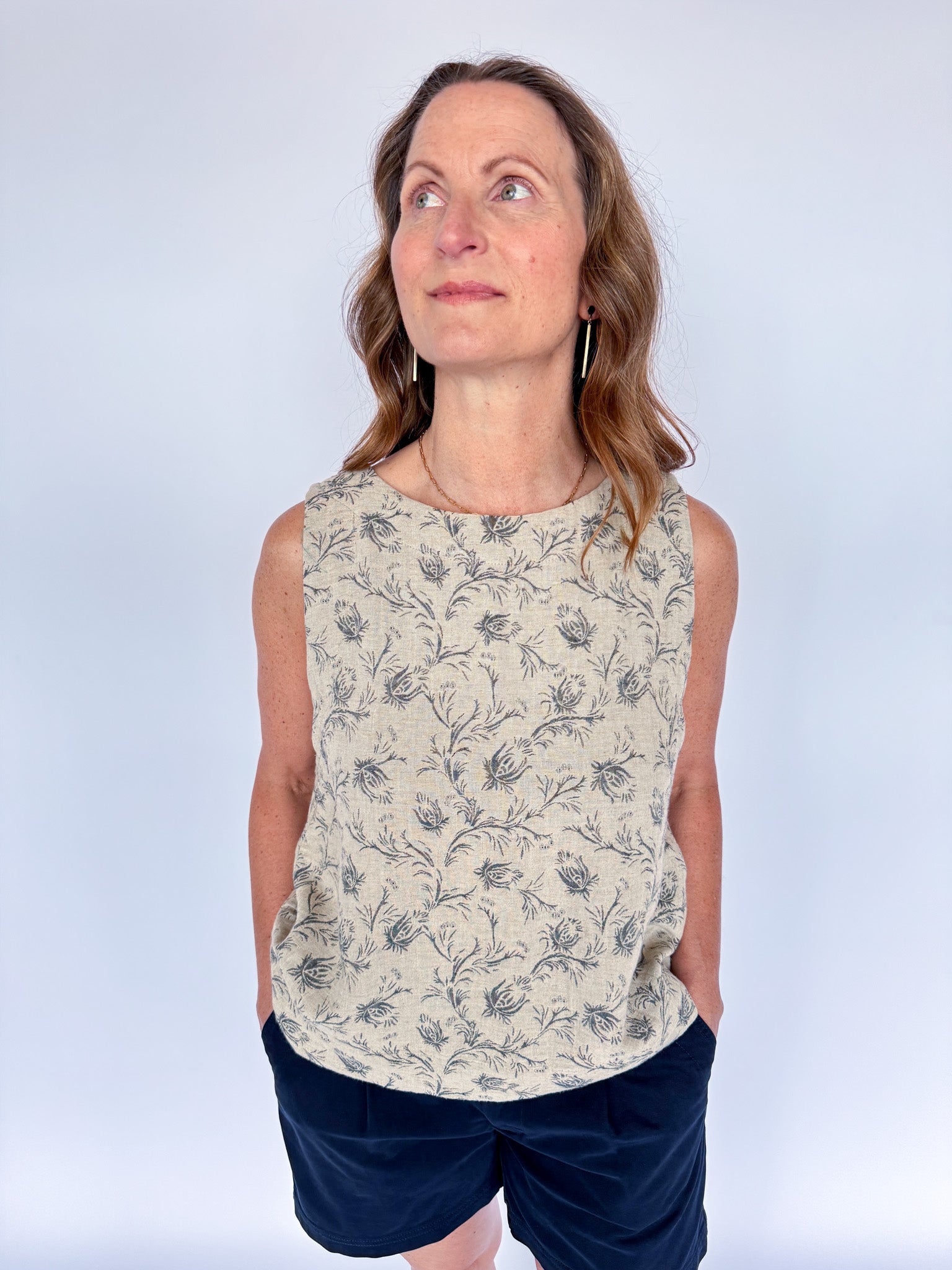 JACQUARD SHELL-LINEN/ASH