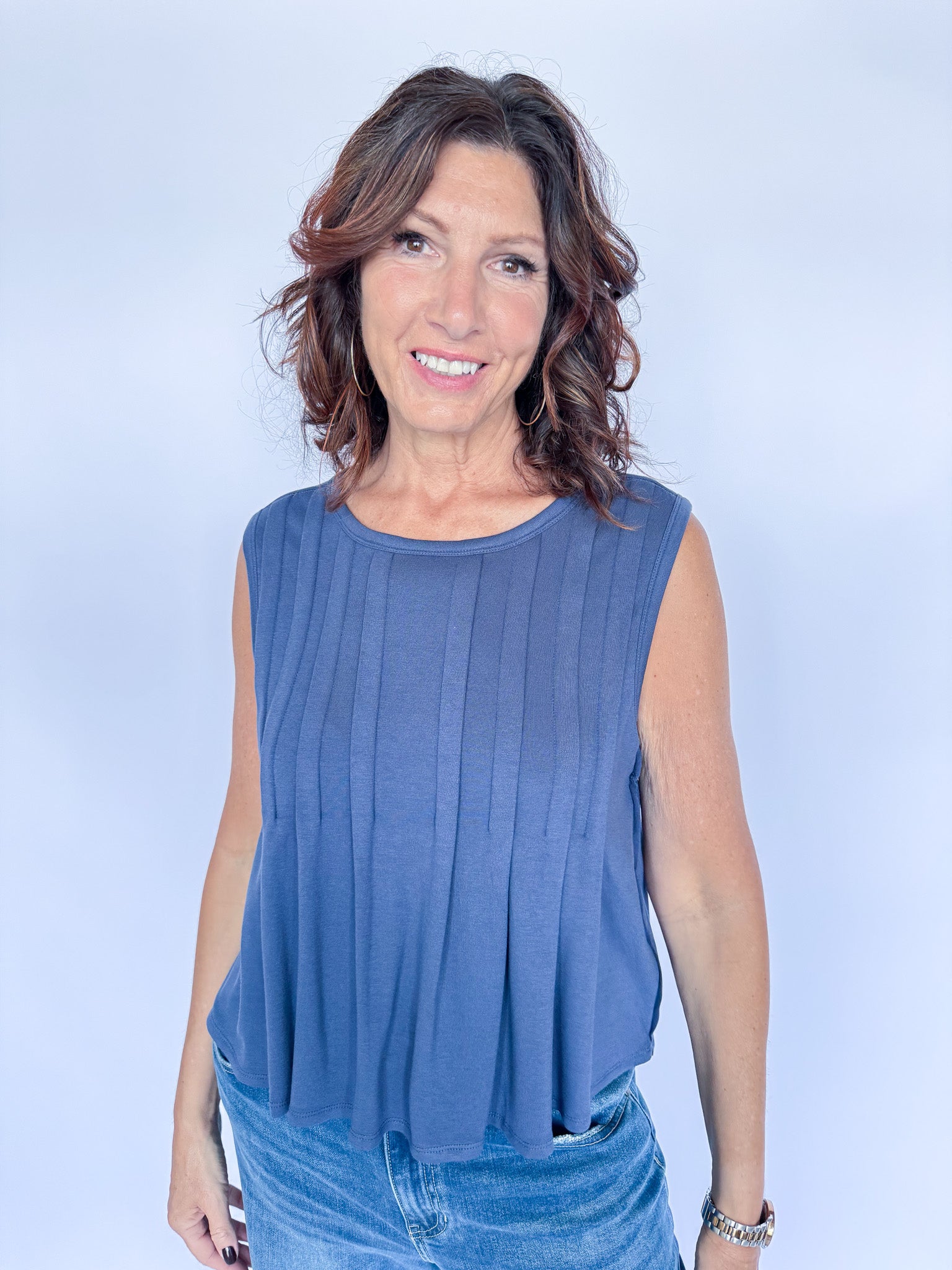 CAMILLA TOP-BLUE