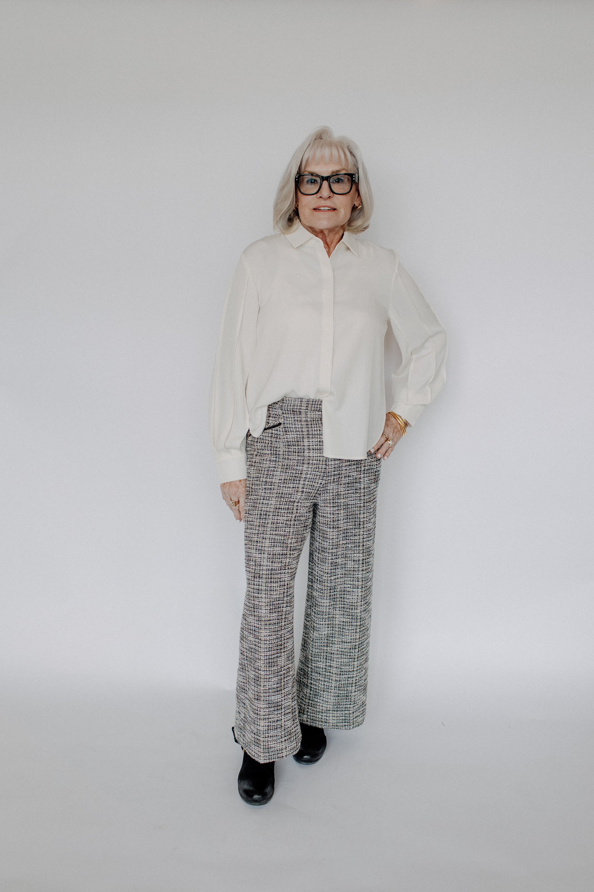 IVETTE PLEATED BALLOON SLEEVE BLOUSE-NATURAL PEARL