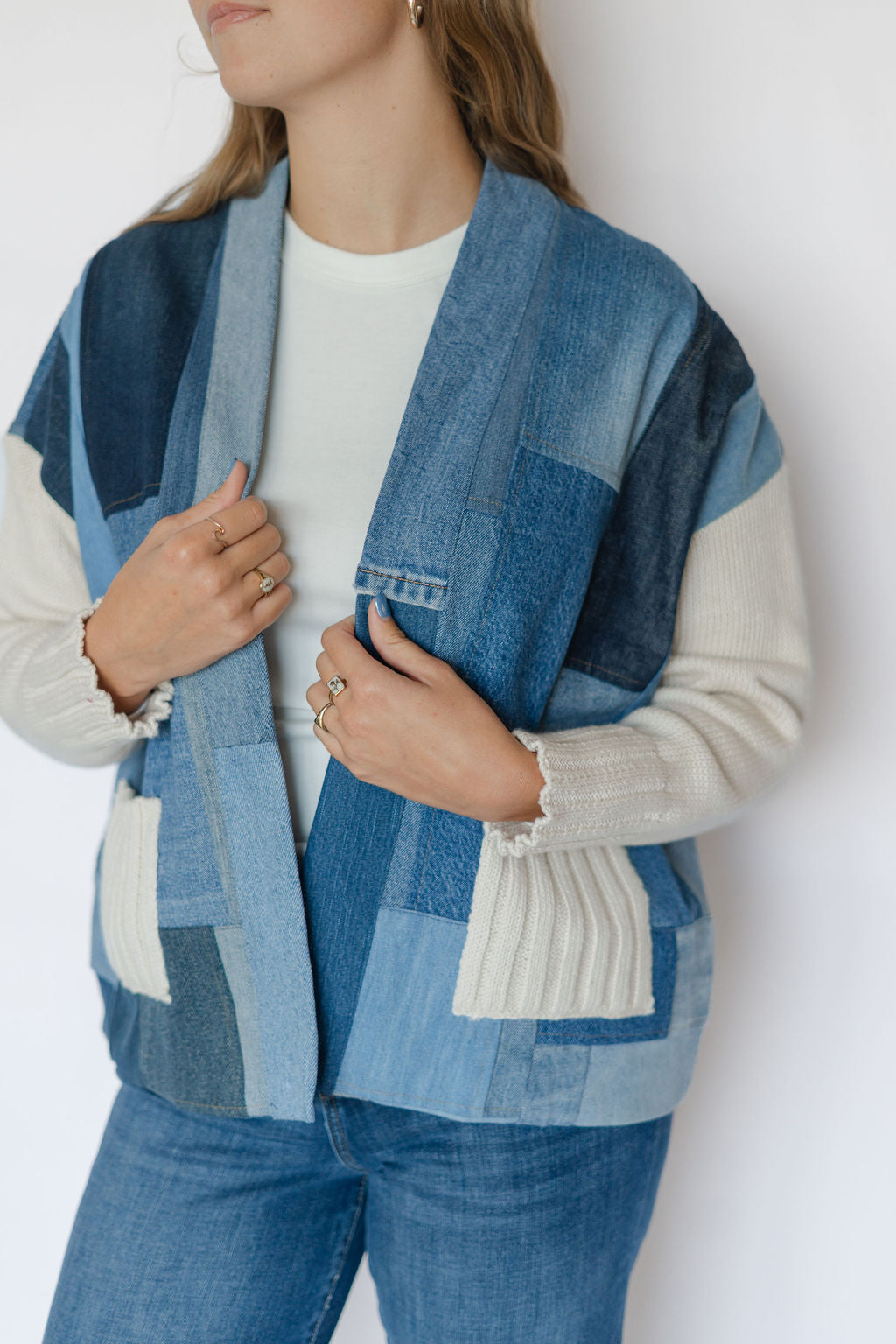 JOY CARDIGAN-CREAM/DENIM MIX-ONE SIZE
