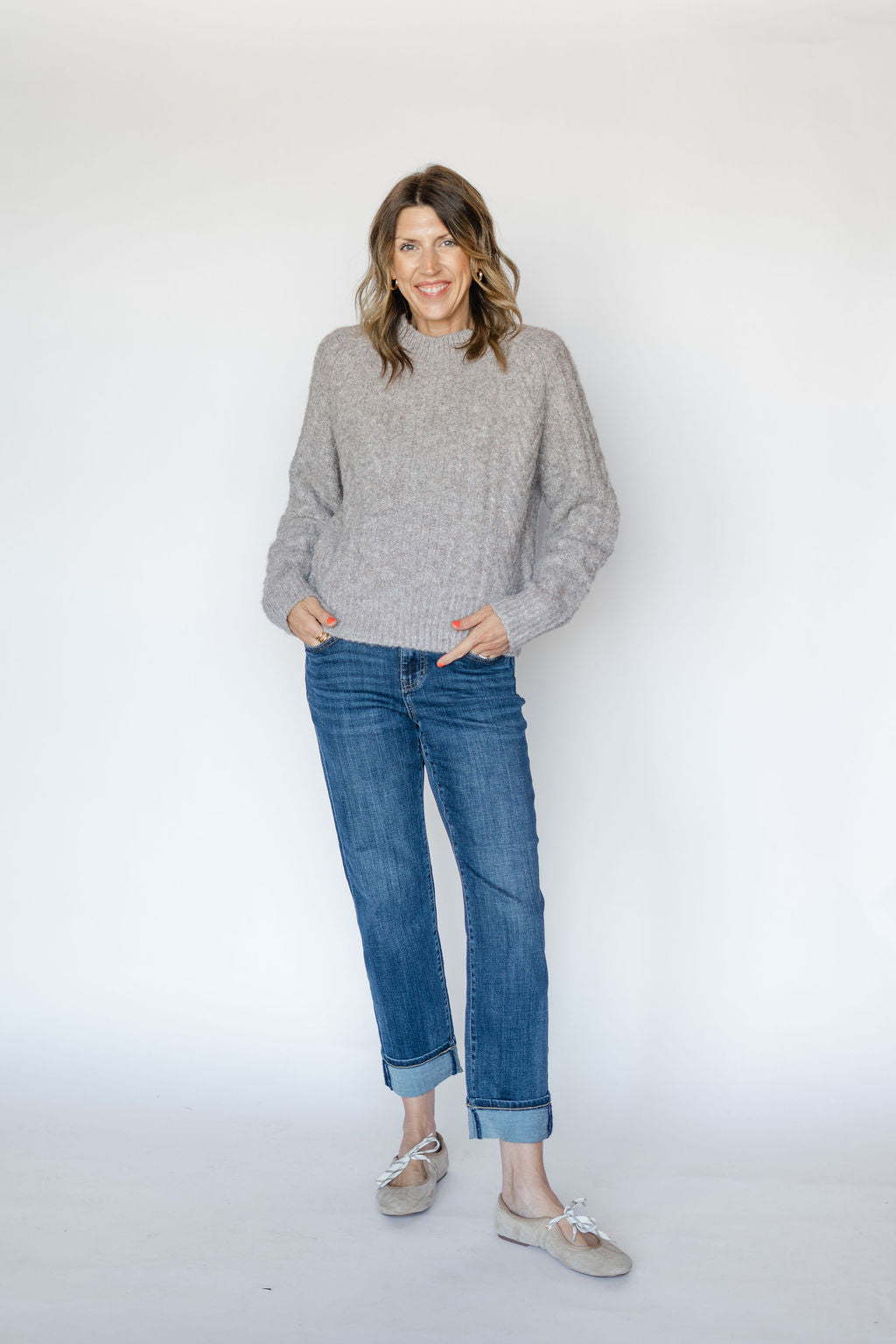 JULIANA CABLE KNIT SWEATER