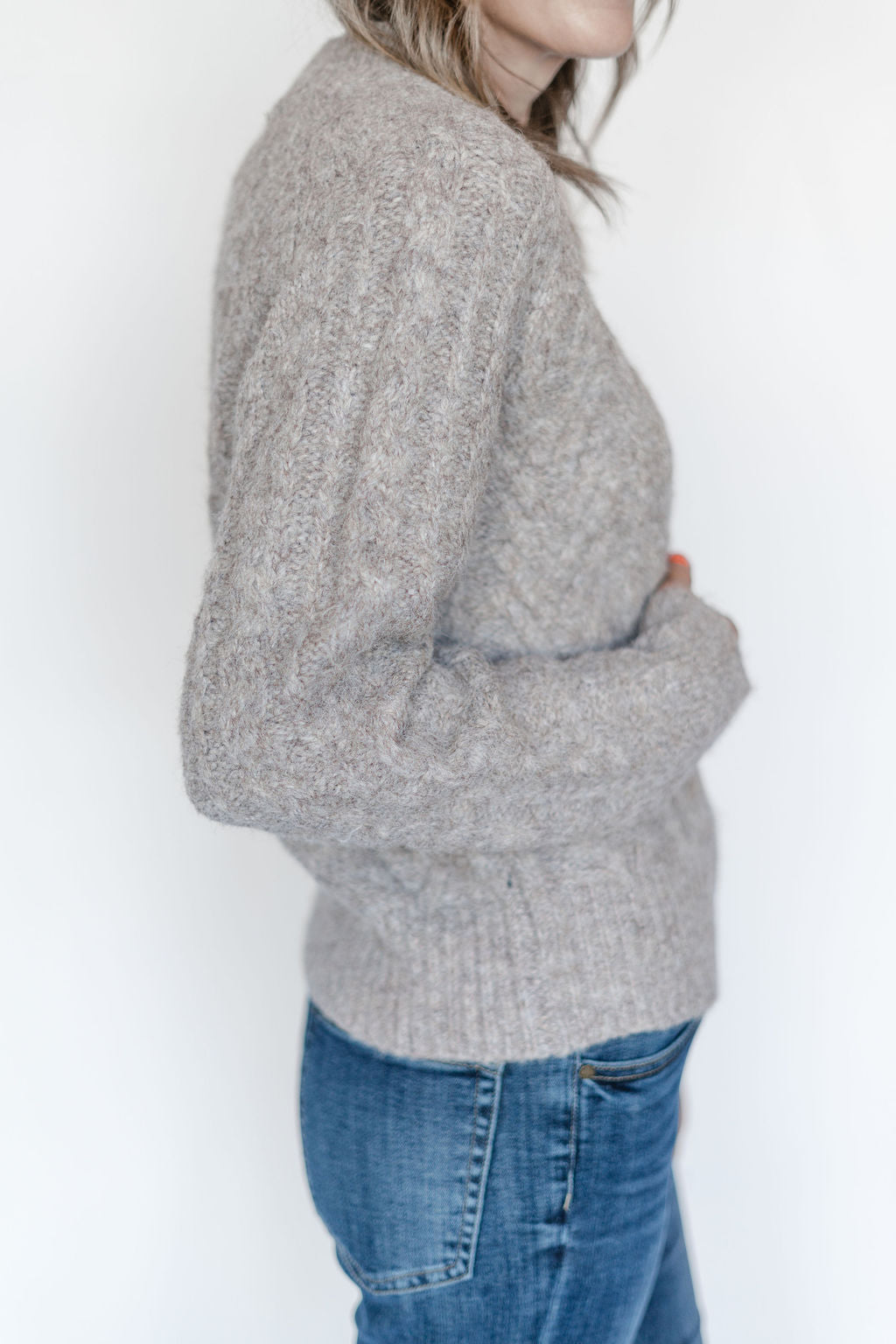JULIANA CABLE KNIT SWEATER