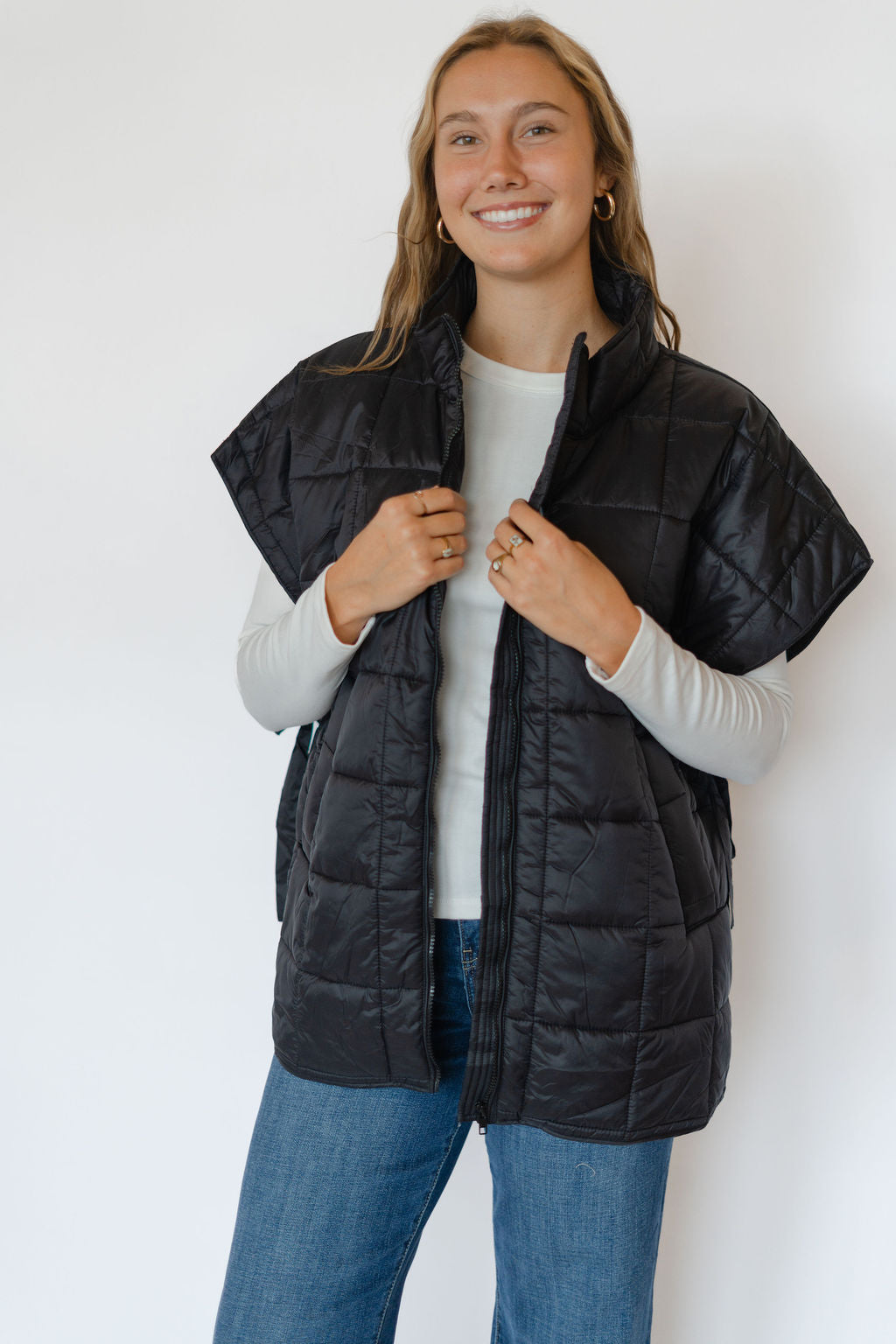 KAIA PADDED VEST-BLACK