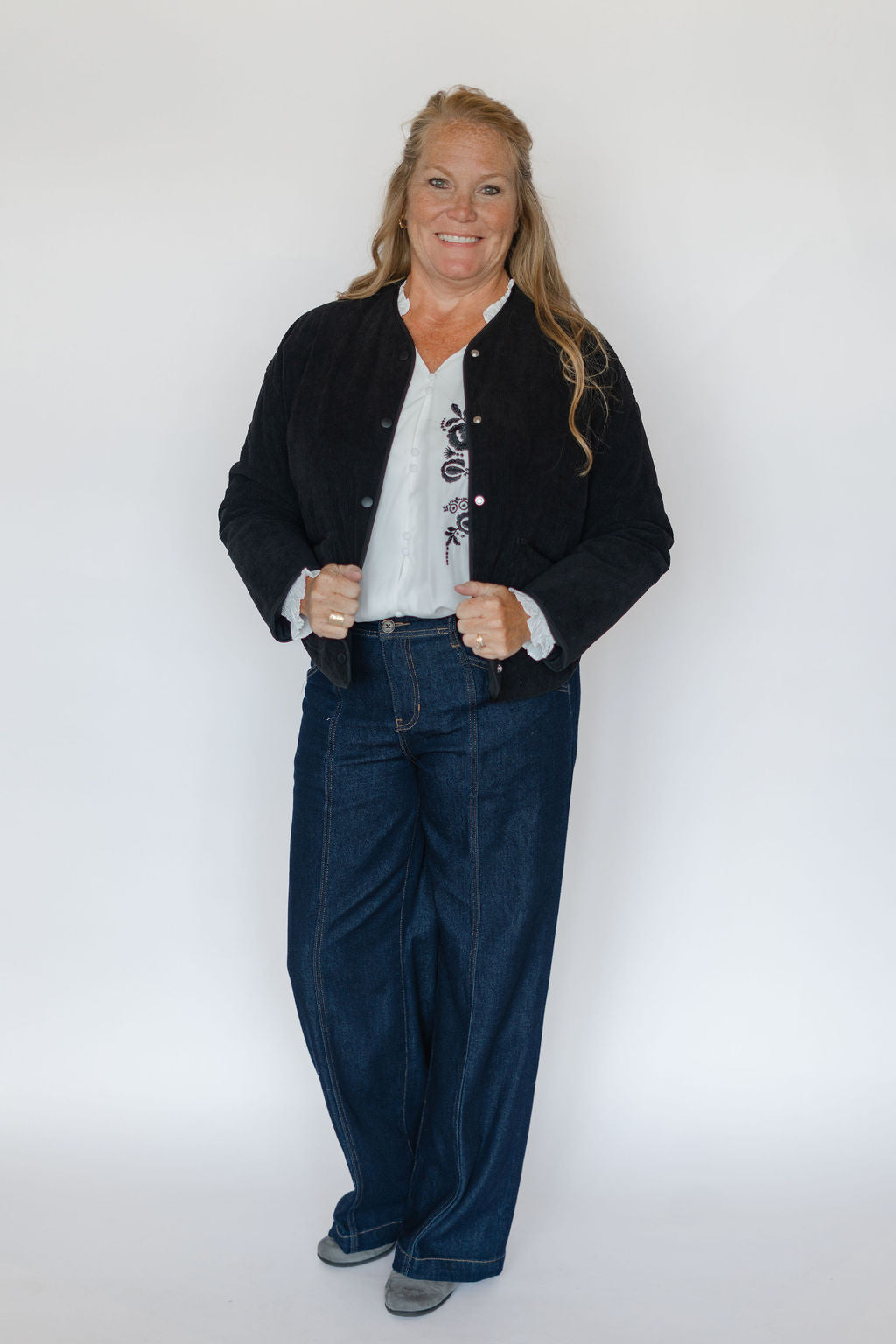 LILY CORDUROY JACKET-BLACK