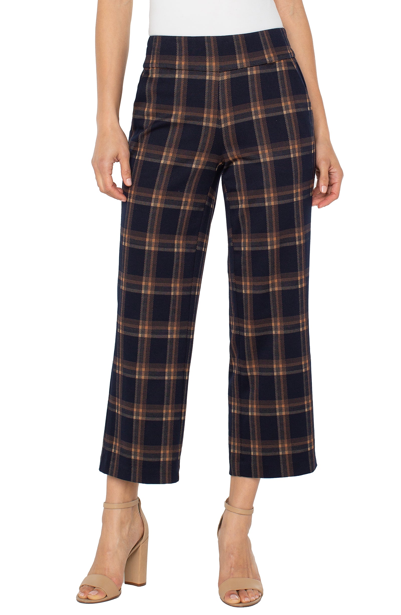MABEL PANTS-NAVY PLAID