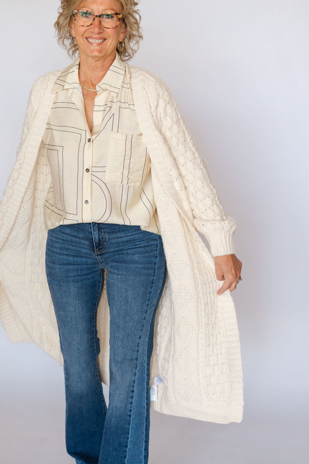 MELANIE CARDIGAN-CREAM