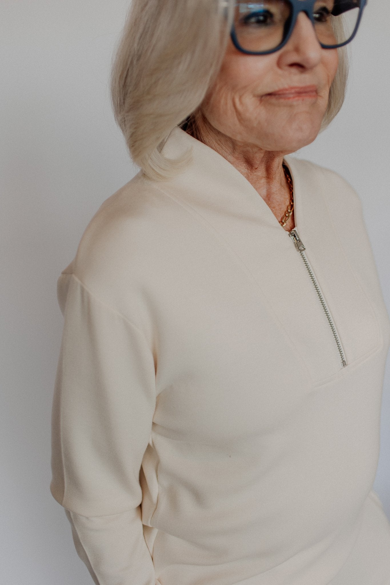 PHOEBE 1/4 ZIP JOGGER TOP