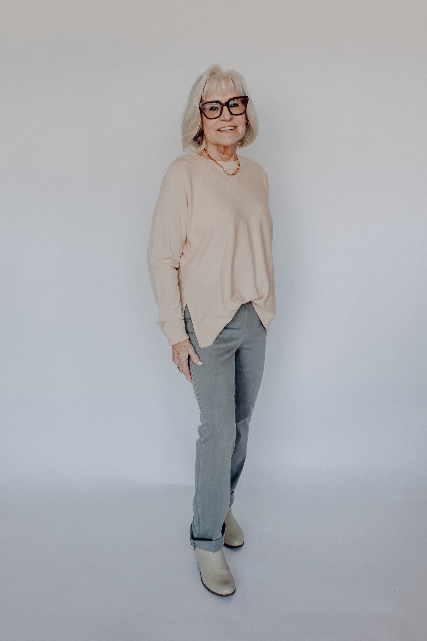 REESE BOYFRIEND DENIM-DARK GREY