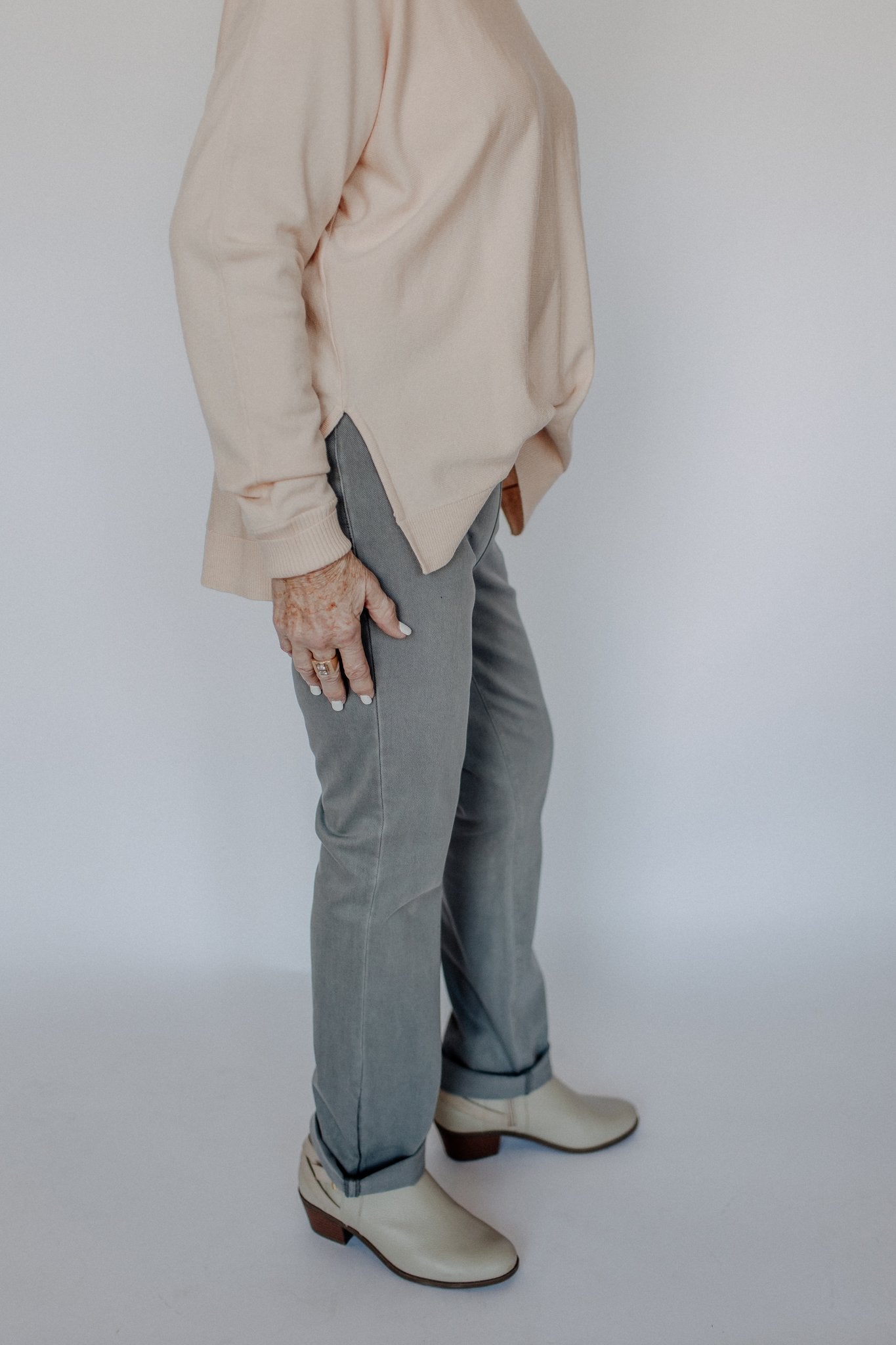 REESE BOYFRIEND DENIM-DARK GREY