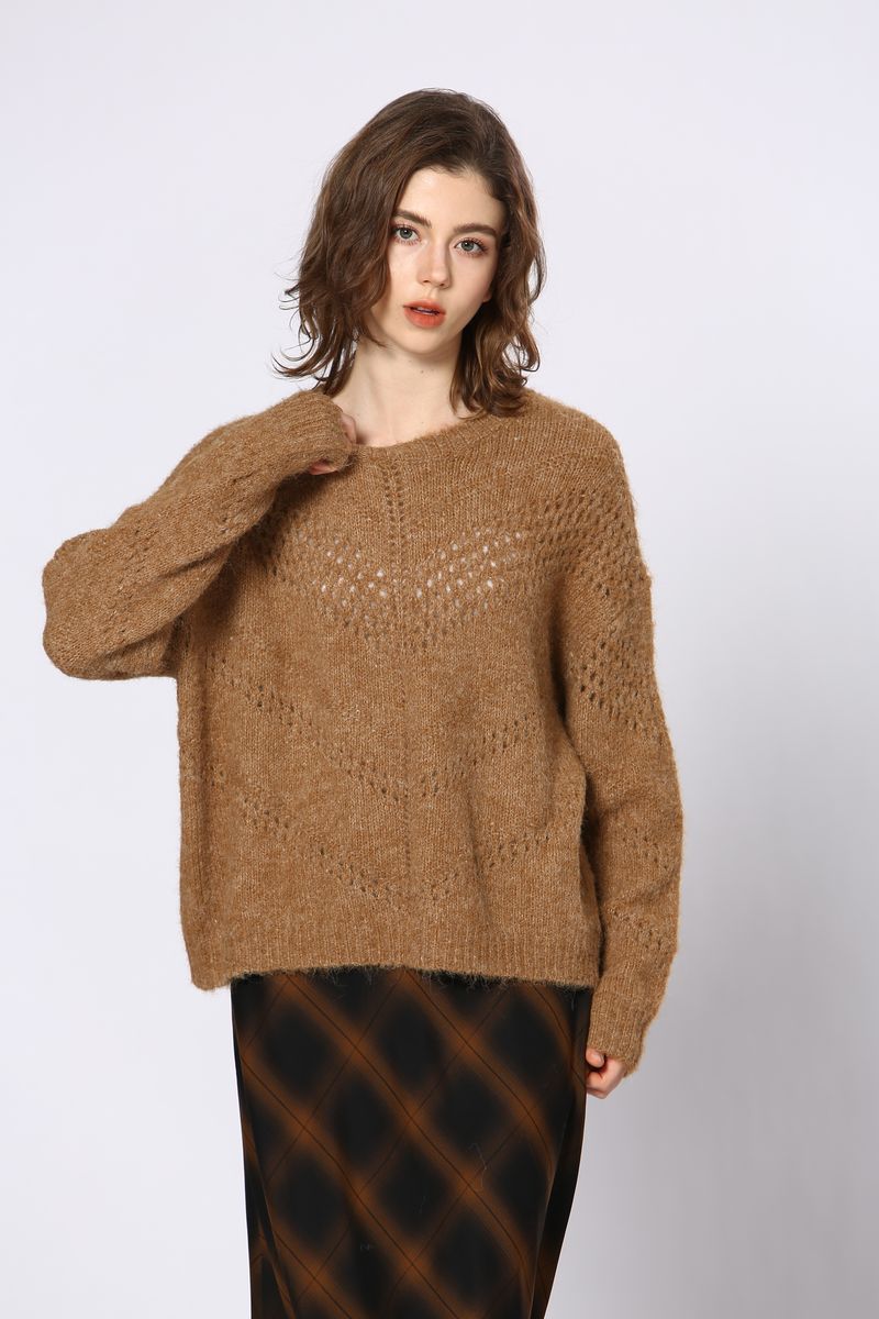 GRACIE PULLOVER-BROWN