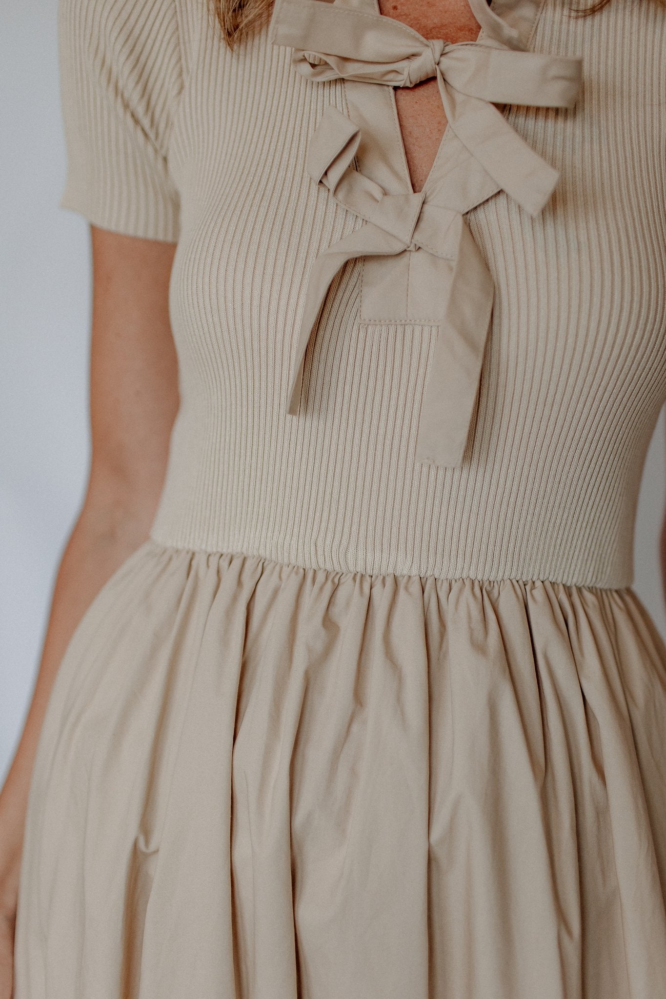 SUSIE MIDI DRESS-CREAM