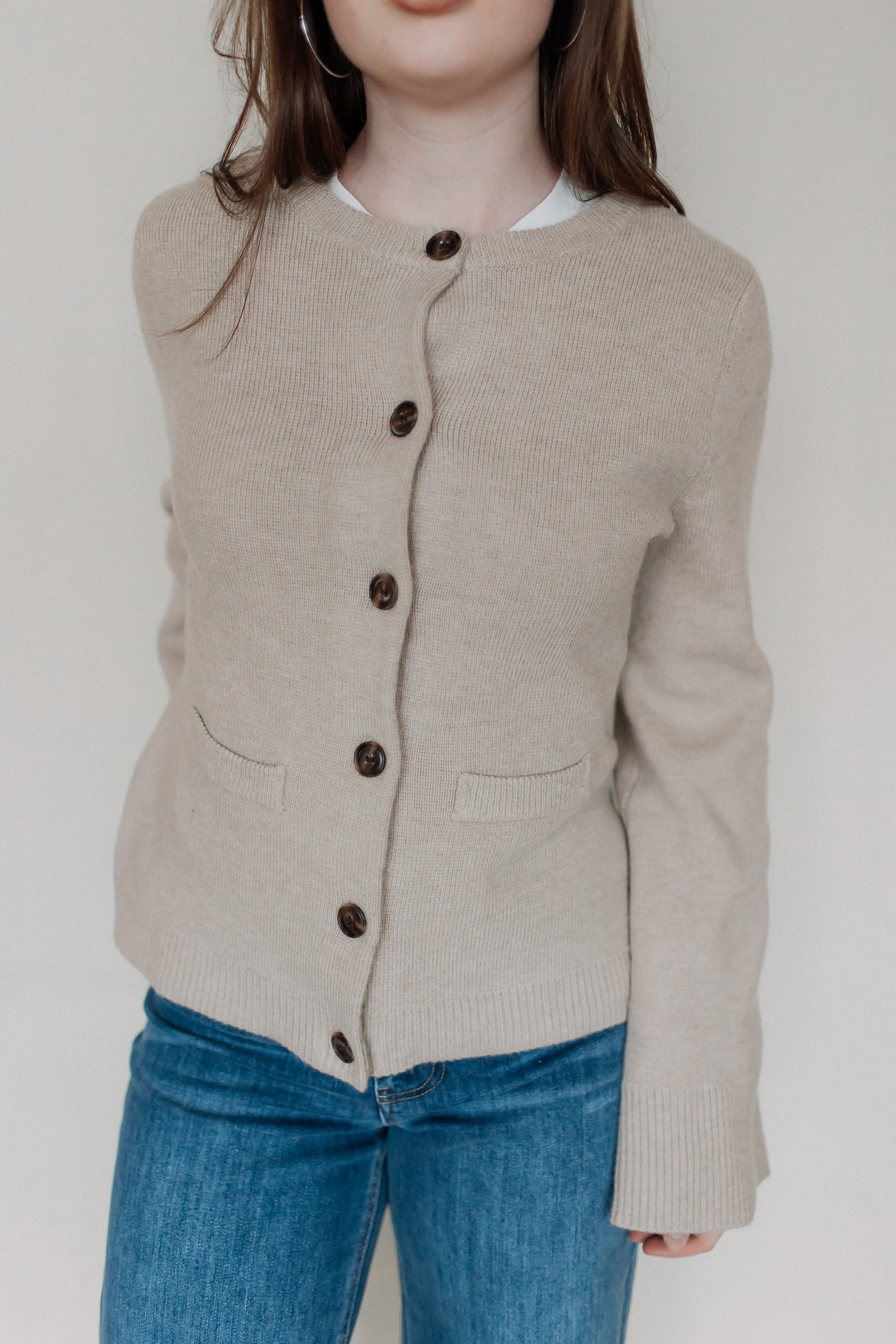THE TYLER CARDIGAN-BEIGE