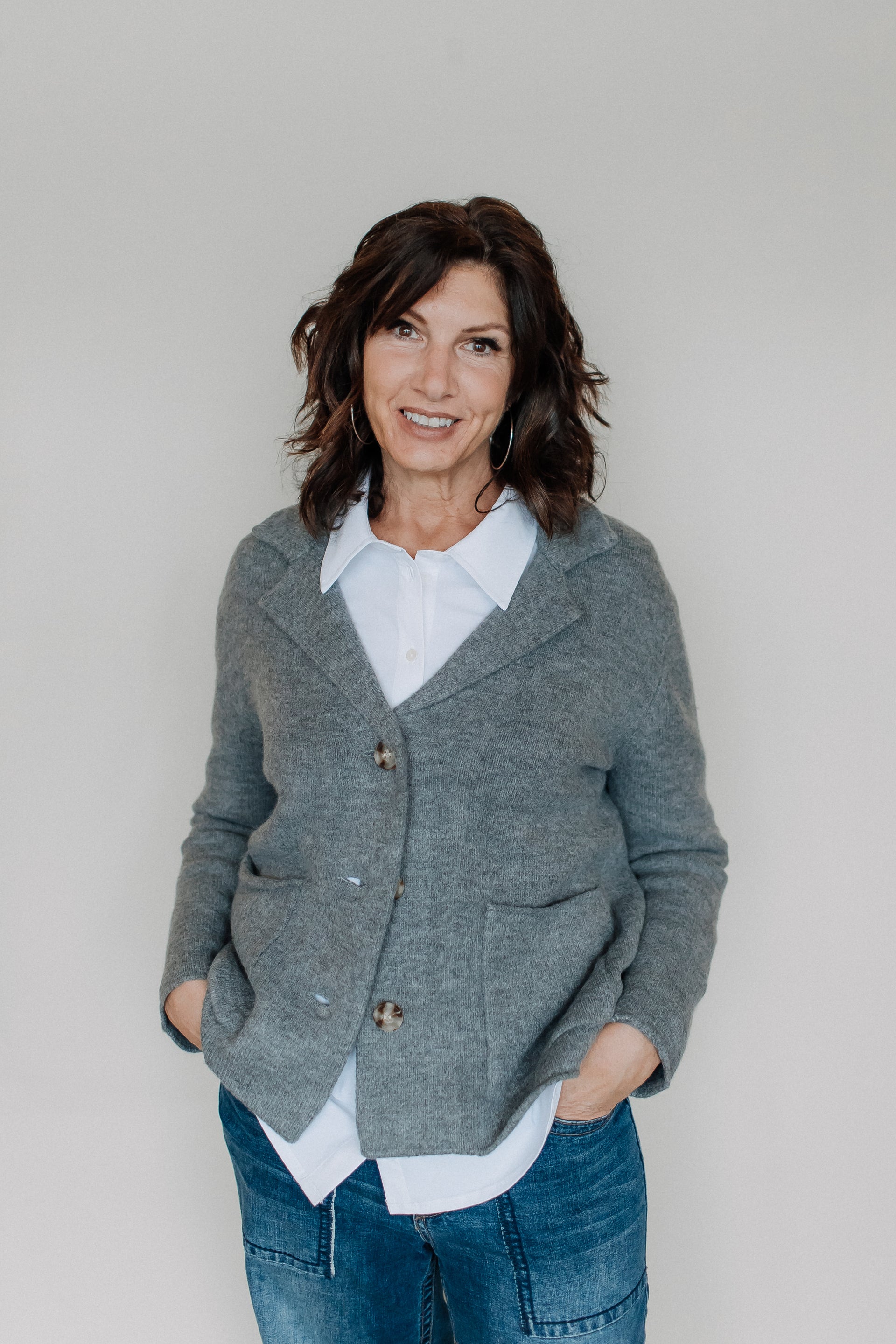 MAGNOLIA WOOL BLEND JACKET-H GREY