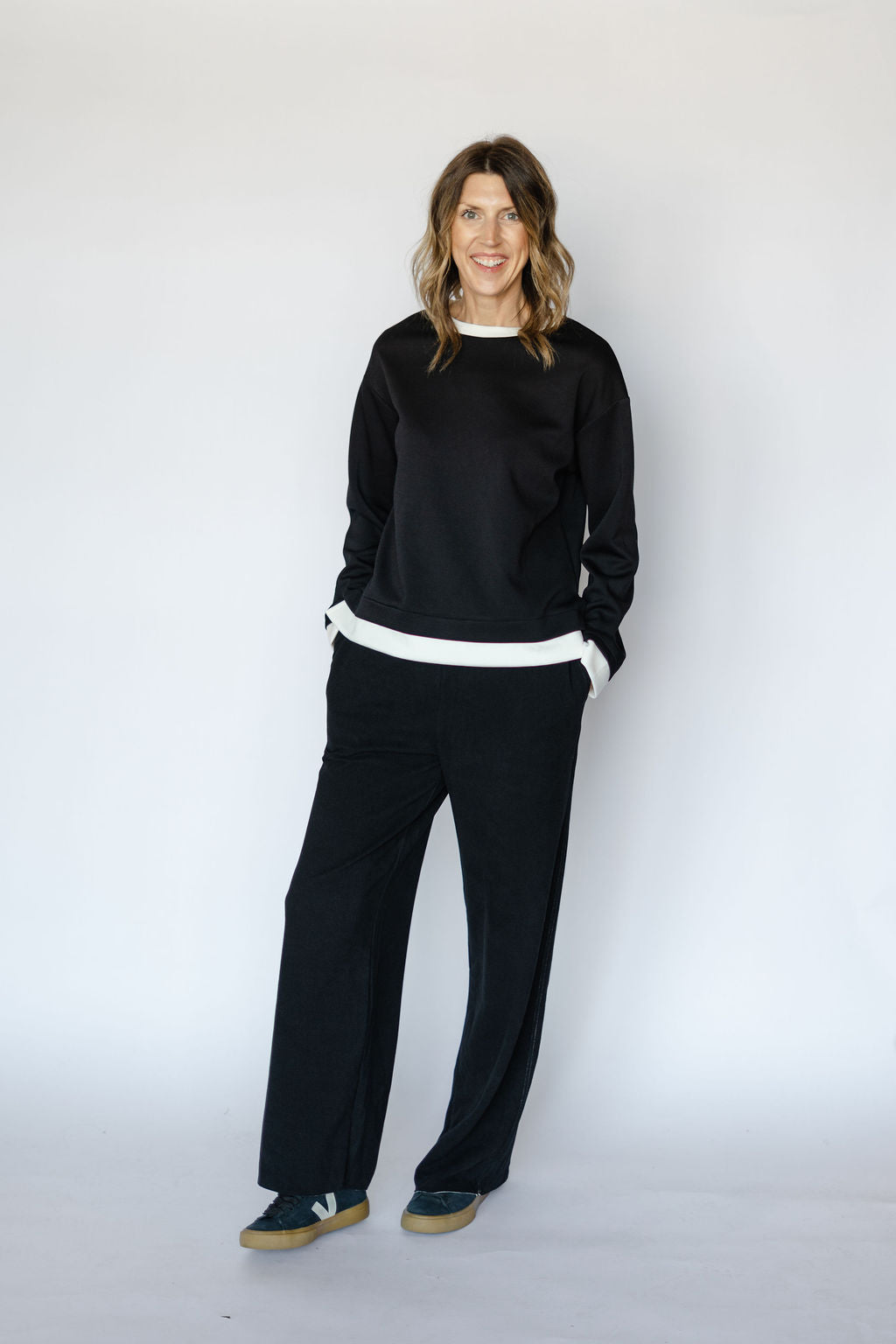 ADALINE WIDE LEG PANT-GUNMETAL