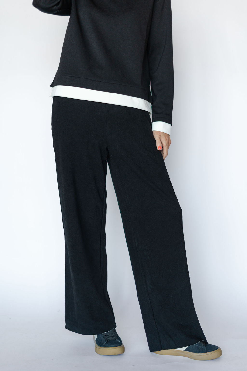 ADALINE WIDE LEG PANT-GUNMETAL