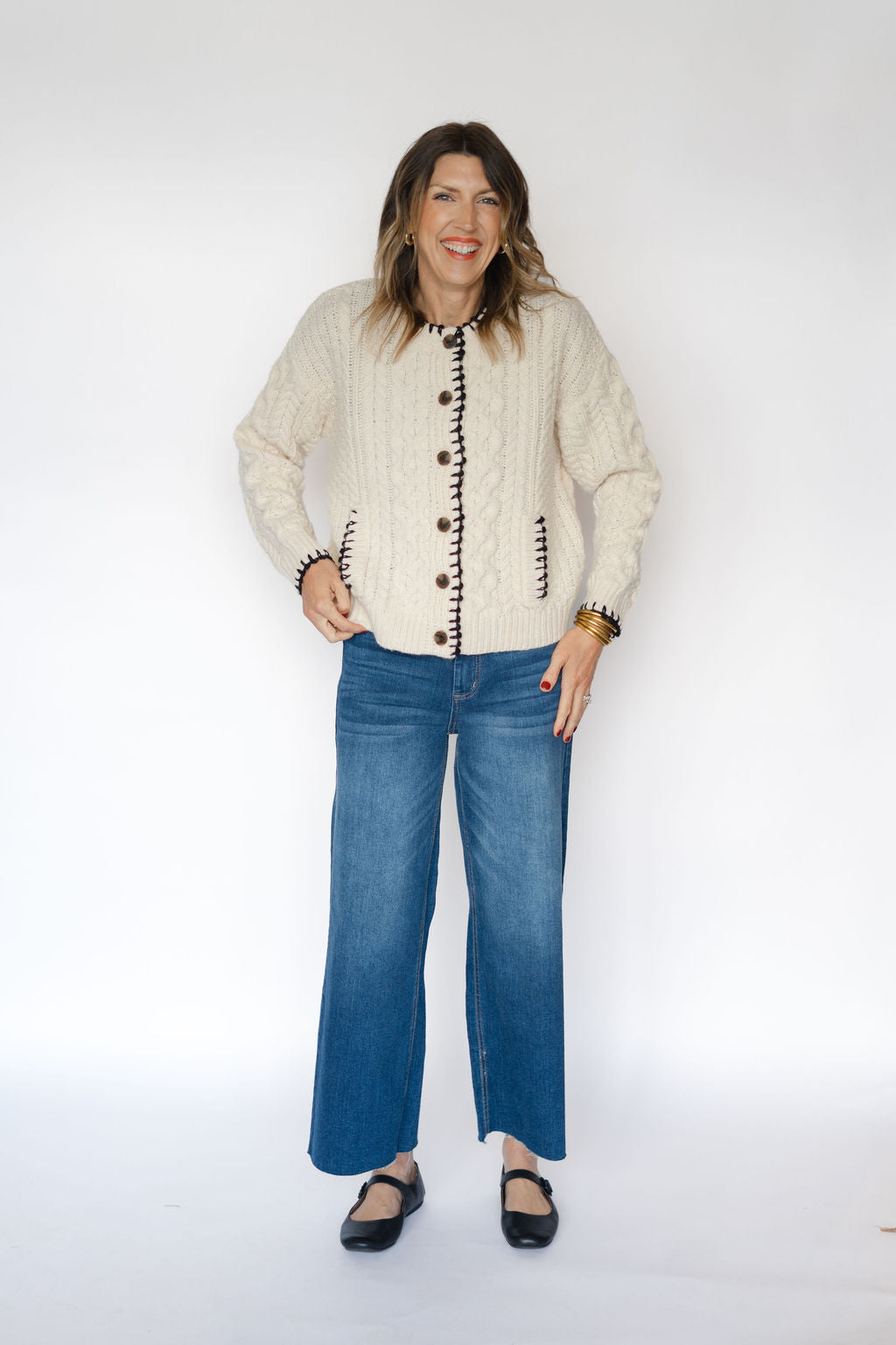 RENOIR CARDIGAN-IVORY